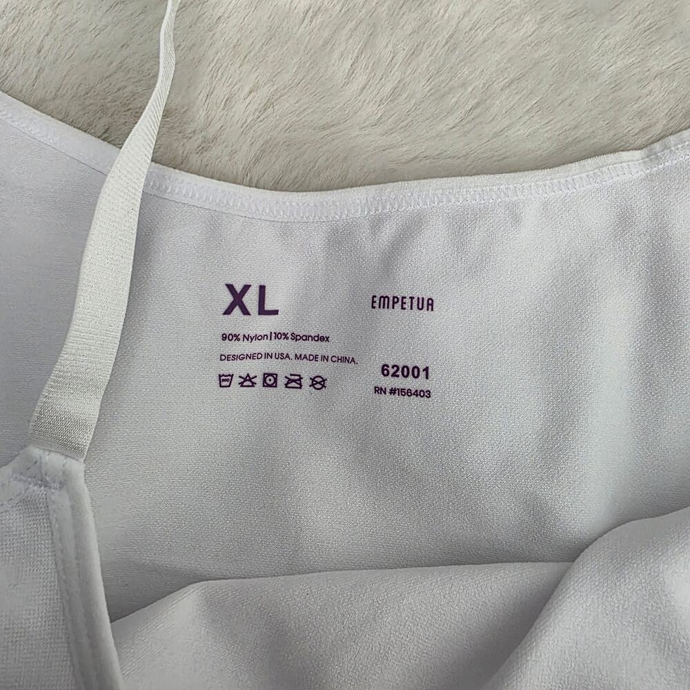 NWT Empetua White Scoop Neck Shaping Cami Top XL - Picture 5 of 11